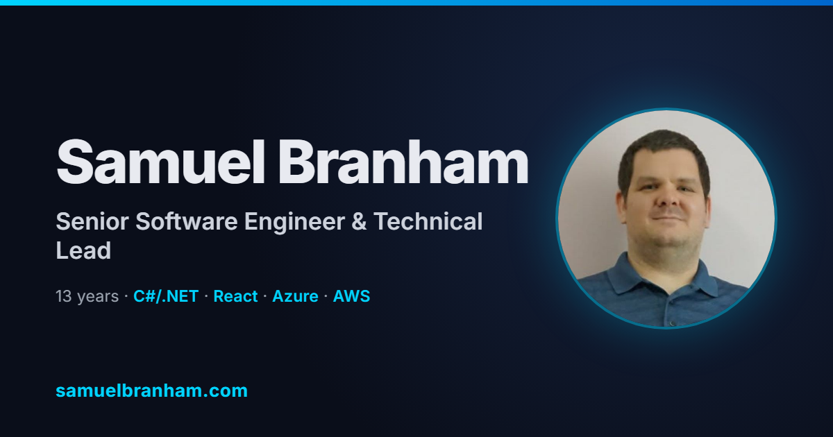 Samuel Branham | Senior Software Engineer